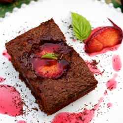 Chocolate Almond Cake with Carameli