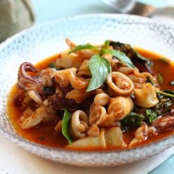 Thai basil squid