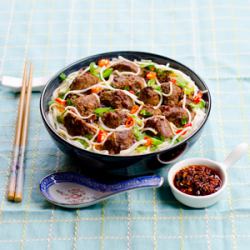 Meatballs Noodle Soup