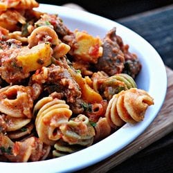 Red Wine and Sweet Sausage Pasta