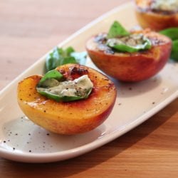 Grilled Nectarines with Blue Cheese
