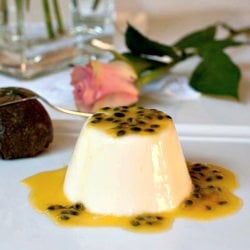 Vanilla Panna Cotta & Passion Fruit