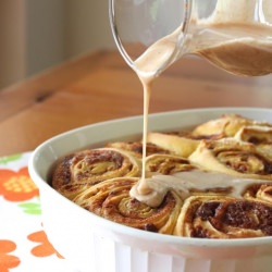 Low Fat Pumpkin Cinnamon Rolls