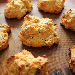 Scallion and Cheddar Drop Biscuits