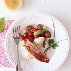 Red Mullet with Roasted Tomatoes