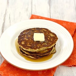 Banana, Raisin, & Oatmeal Pancakes