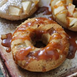 Baked Apple and Caramel Donuts