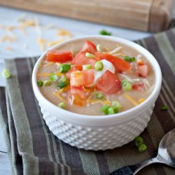 SKinny Baked Potato Soup