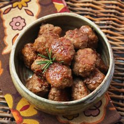 Bourbon & Cider Glazed Meatballs