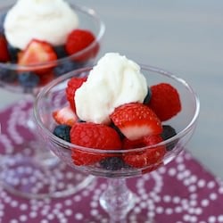 Berries w/ Mascarpone Cream