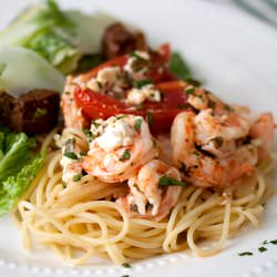 Shrimp w/ Roasted Tomatoes and Feta