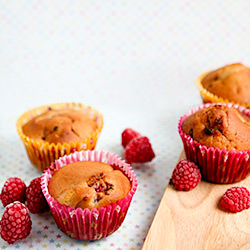 Raspberry & White Chocolate Muffins