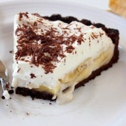 Chocolate Bourbon Banana Cream Tart