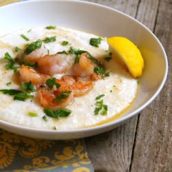 Lemon Garlic Shrimp & Grits
