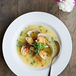 Clams in a Shallot and Pernod Broth