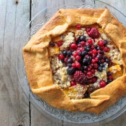 Peach and Forest Fruit Galette
