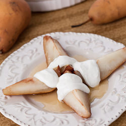 Cider Honey-Roasted Pears
