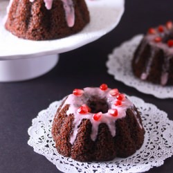 Mini Choc Pomegranate Bundts
