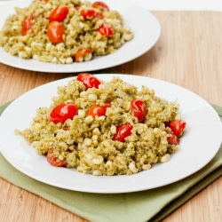 Quinoa with Pesto and Corn