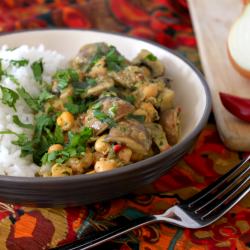 Creamy Mushroom and Chickpea Curry