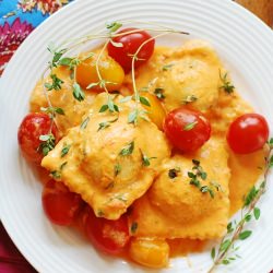Ravioli with spinach and ricotta