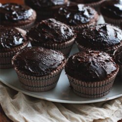 Sticky Chocolate Cupcakes