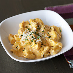 Tortellini with Pumpkin Alfredo