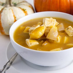 Pumpkin Potato Soup with Tofu