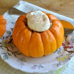 Apple Crisp in a Mini Pumpkin