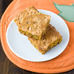 Pumpkin Butterscotch Blondies