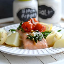 Salmon with new potatoes