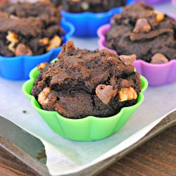 Chocolate Pumpkin Nut Muffins