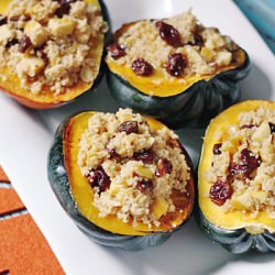 Squash with Cherry Almond Couscous