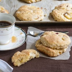 Peaches and Cream Biscuits