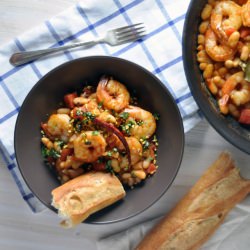 Chile-Spiked Shrimp and Beans