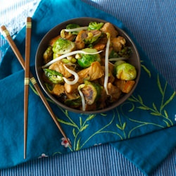 pork brussels sprout stir fry