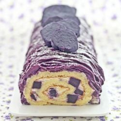 Purple Sweet Potato Roll Cake