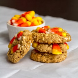 Candy Corn Oatmeal Cookies