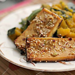 Asian sesame tofu with squash