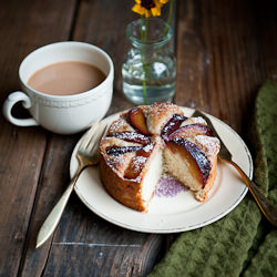Plum, Rosemary, and Brandy Cakes