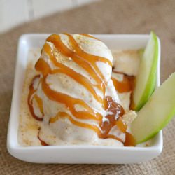 Boozy caramel apple ice cream