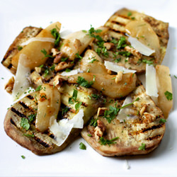 Eggplant, Pear and Pecorino Salad