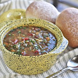 Lentil and cherry tomatoes soup