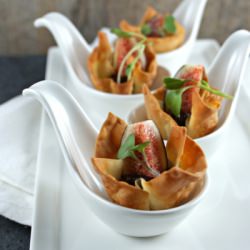 Balsamic Fig Jam Brie Cups