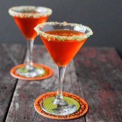 Candy Corn Martini with Pop Rocks