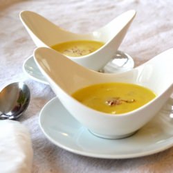Cheddar, Cider, and Leek Soup