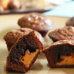 Brownie Bites with Caramel Centers