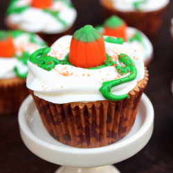 Orange Soda Pumpkin Patch Cupcakes