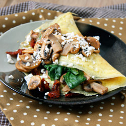 Mushroom & Goat Cheese Omelette