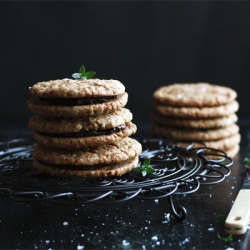 Oat & Salted Dark Chocolate Cookies